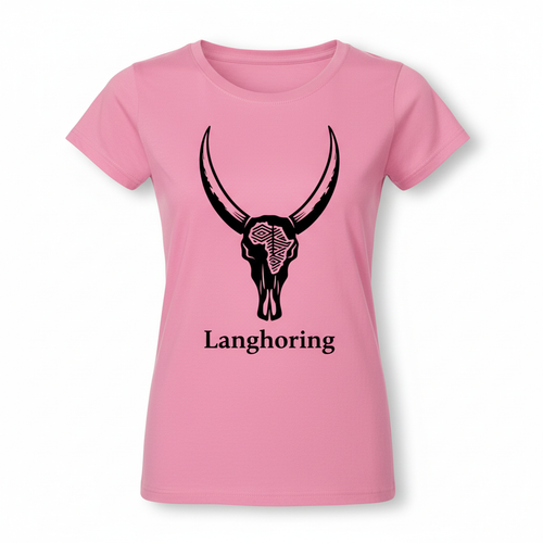 Langhoring Dames T-hemp - Pienk