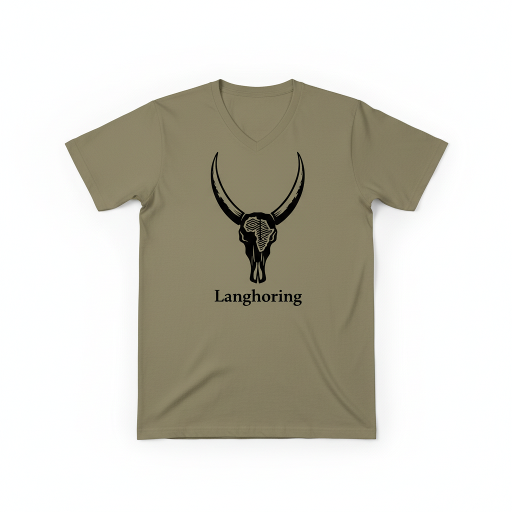 Langhoring 160g V-neck - Khaki Unisex