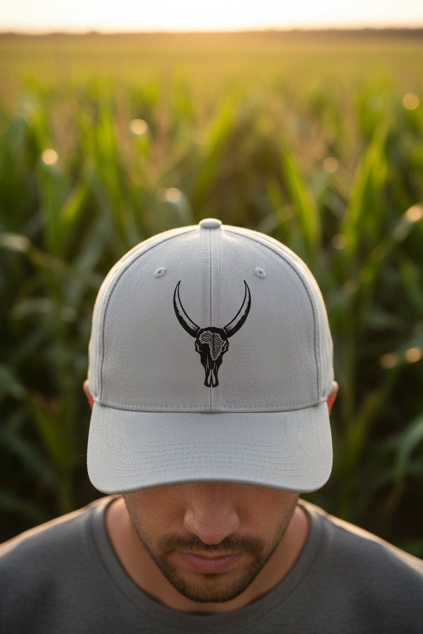 Langhoring grys cap mielieland close-up