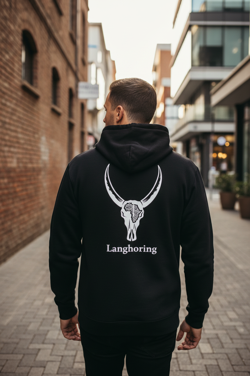 Langhoring Hoodie agter - beter grootte met naam